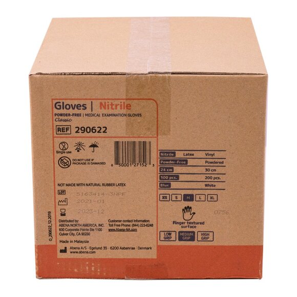 Abena Classic Nitrile Gloves Size M Case (Powder&Latex Free) - Picture 3 of 9